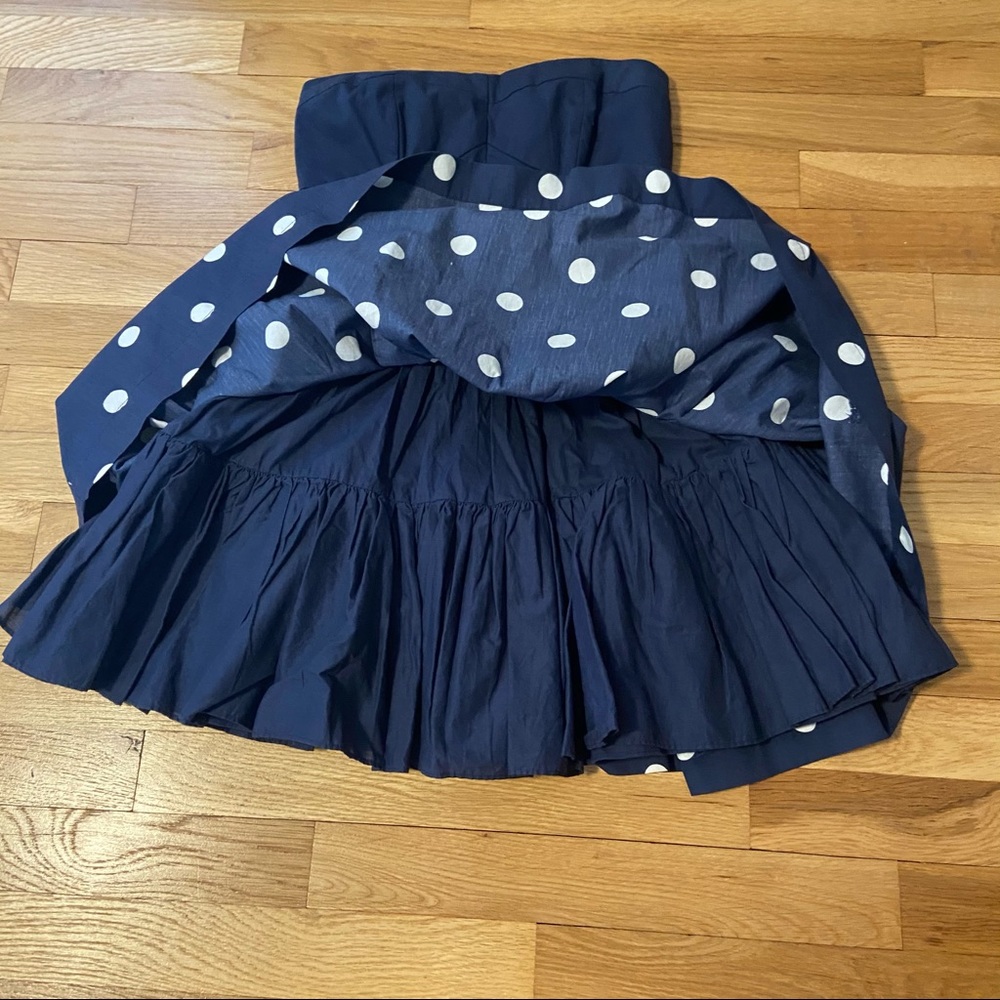 {Gilly Hicks} Navy & White Polka Dot Dress - Medium - Picture 6 of 7